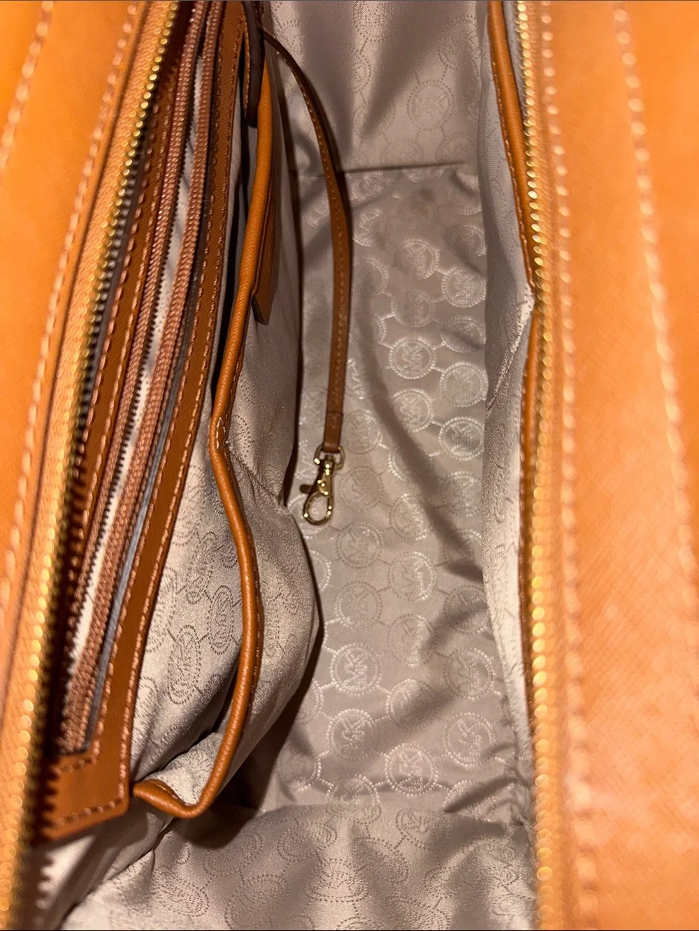 Michael Kors Brown Saffiano Leather Satchel